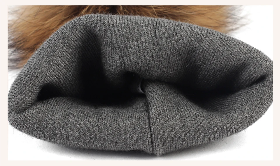 Geebro Baby Beanie шапка Осенняя шерстяная шапочки с помпон из меха енота для новорожденных мальчиков и девочек, свободная шапка с помпоном