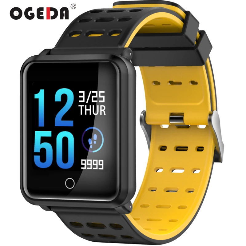 

OGEDA Women Sports Smart Watch Band Heart Rate Fitness Tracker Color LCD Blood Pressure Smart Wristband Bracelet for IOS Android
