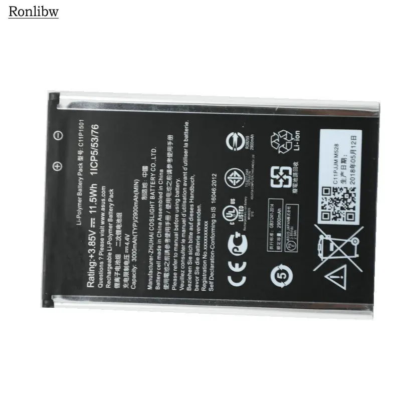 Аккумулятор Ronlibw для телефона ASUS Zenfone 2 Laser ZE601KL ZD551KL 3000 мАч C11P1501|Аккумуляторы