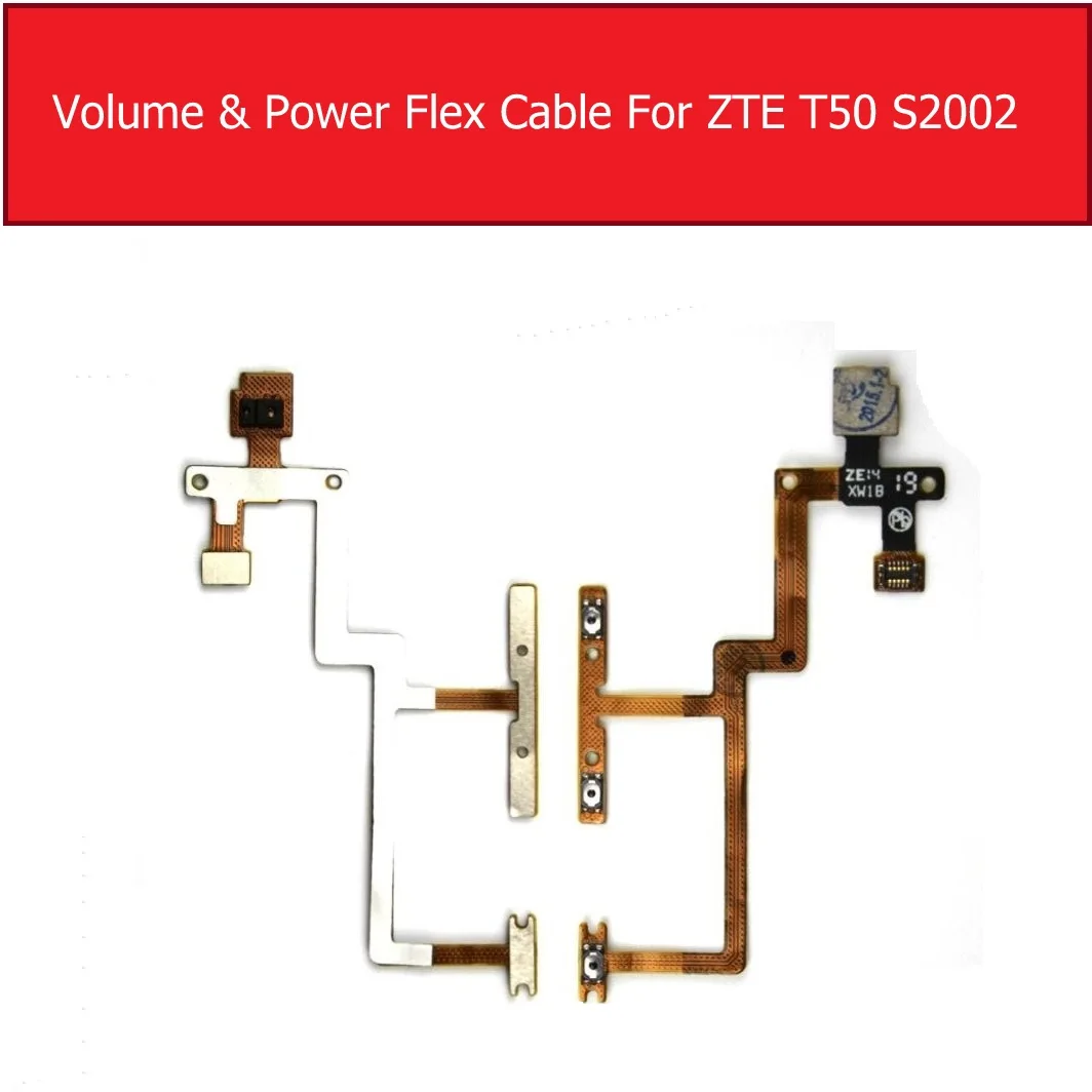 Genuine Volume &ampPower Flex Cable For ZTE Start 1 T50 S2002 &amp Power Control Side key Button switch Ribbon Spare Parts | Мобильные