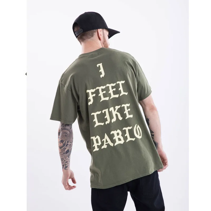 Новые зеленые футболки в стиле хип хоп Канье I Feel Like Pablo sateborad топ безрукавка