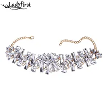 HotSale Ladyfirst 2016 Nueva Llegada Marca de Fábrica Grande de Lujo collar de Gargantilla Collar de Joyería de Boda Cristalinos de Las Mujeres de La Manera Maxi Encanto 3739