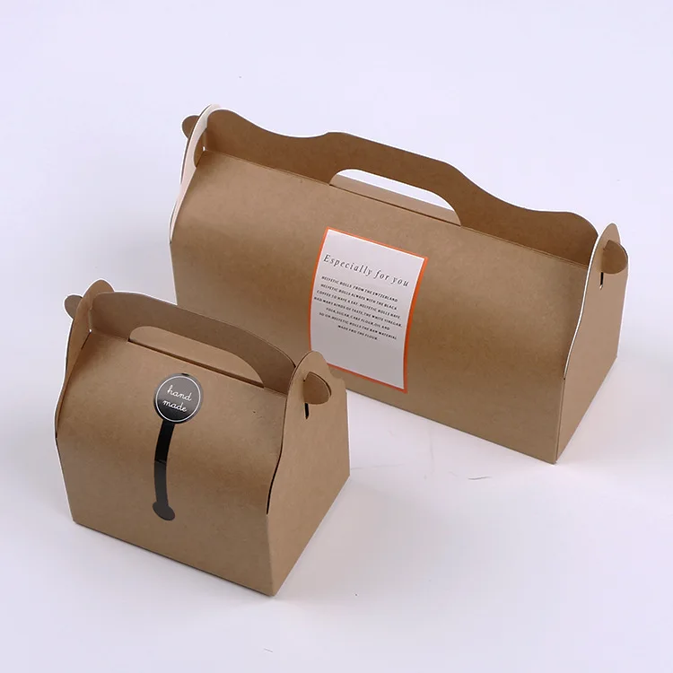 Новые твердые бумажные подарочные сумки портативные Макарон лунный торт упаковочные коробки крафт-бумага подарочная коробка для свадьбы