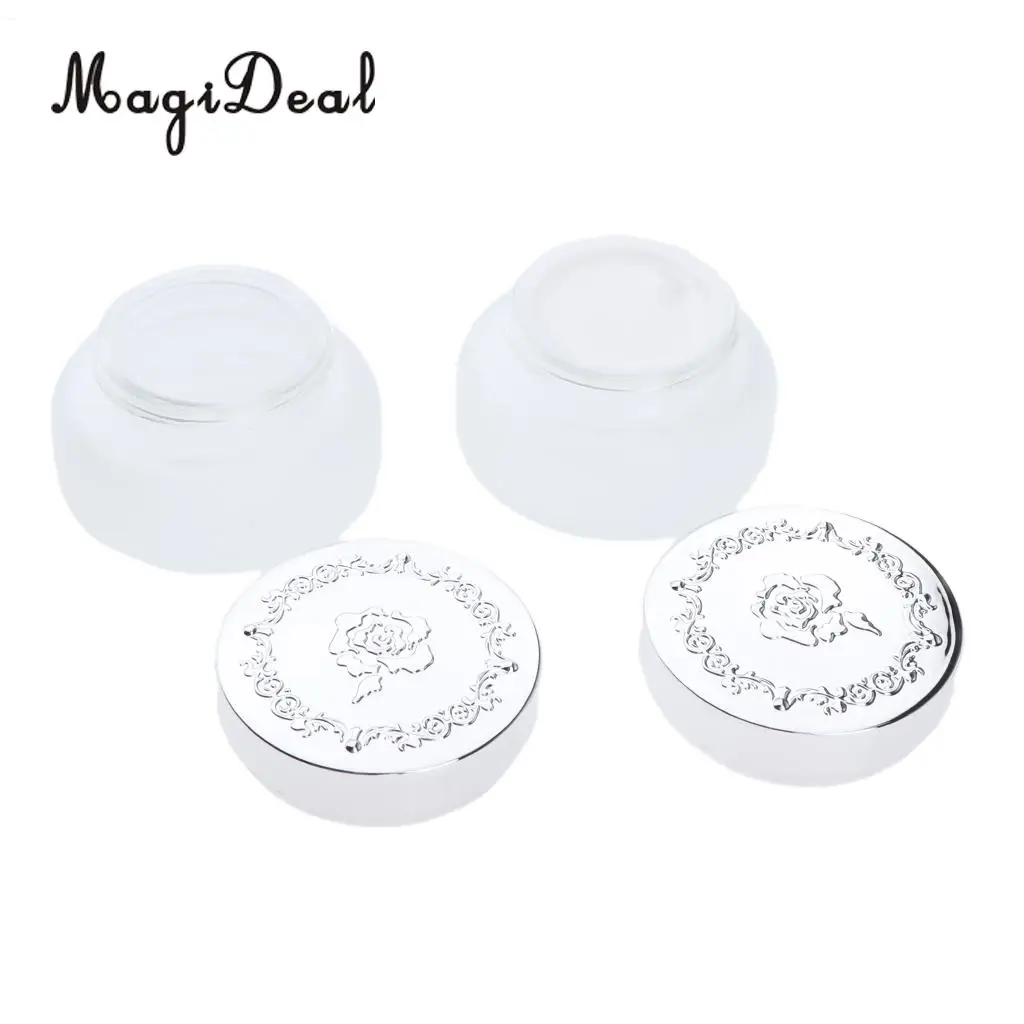Kesoto 4x Empty Glass Makeup Cream Jar Lotion Essential Oil Bottle Cosmetic Refillable Container 30g 50g