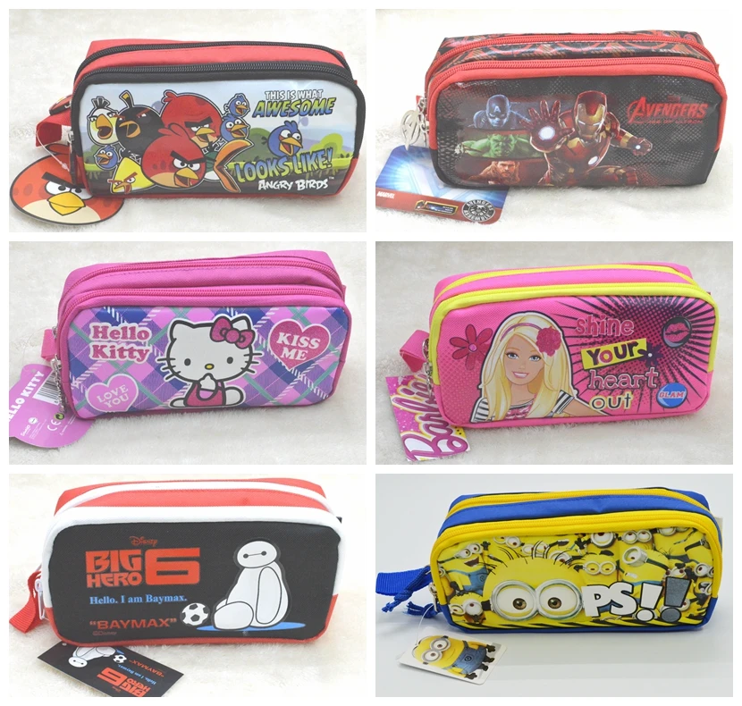 new boy girl cartoon pencil case bag kawaii School Pouches cute 2