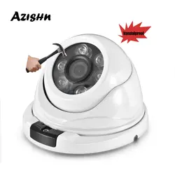 AZISHN 2560*1440 4MP H.265 + безопасности IP Камера onvif защита от вандалов, металлический IP66 6 шт инфракрасные светодиодные матрицы сети обнаружения