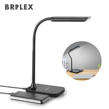 Настольная лампа BRILEX, портативный светодиодный Настольный светильник с гибким кронштейном, USB питание, настольная лампа для ноутбука, Сенсорное включение/выключение, черный цвет, для чтения, учебы и т. д