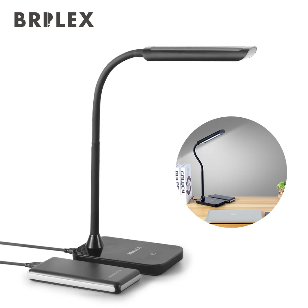 Brilex Desk Lamp Portable Led Table Lamp Flexible Arm Usb Powering