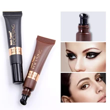 Официальный Music Flower водостойкий макияж для глаз быстросохнущие с гладкой текстурой выполнена долго носить подводка для глаз+ крем для бровей с щеткой для чистки Для женщин