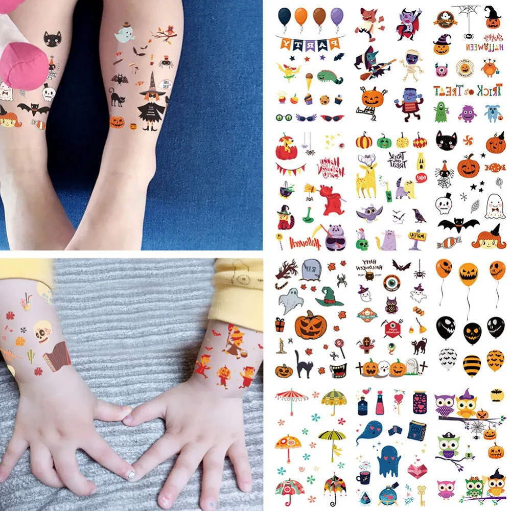 

7.5*12cm Temporary Cute Children Tattoo Sticker Designs EC Cartoon Fox Flamingo Animal Body Art Tattoos