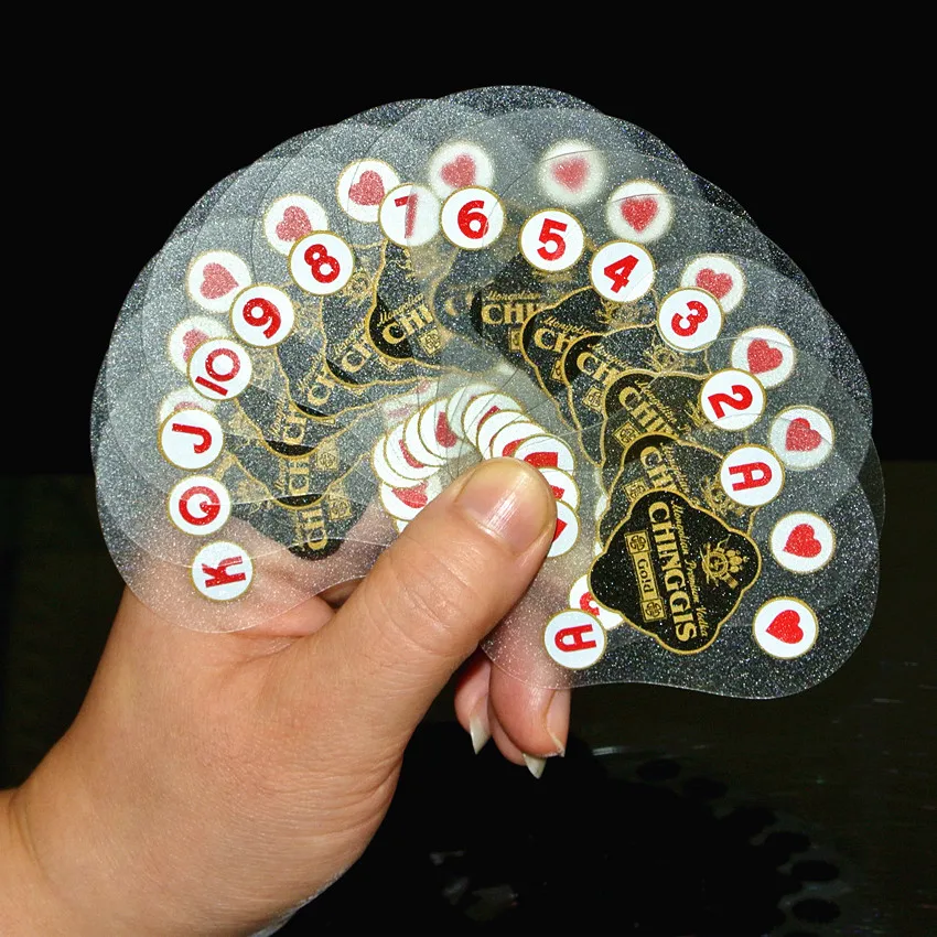 Мини-пластиковые карты с кристаллами водонепроницаемые палубы покерные игровые карты