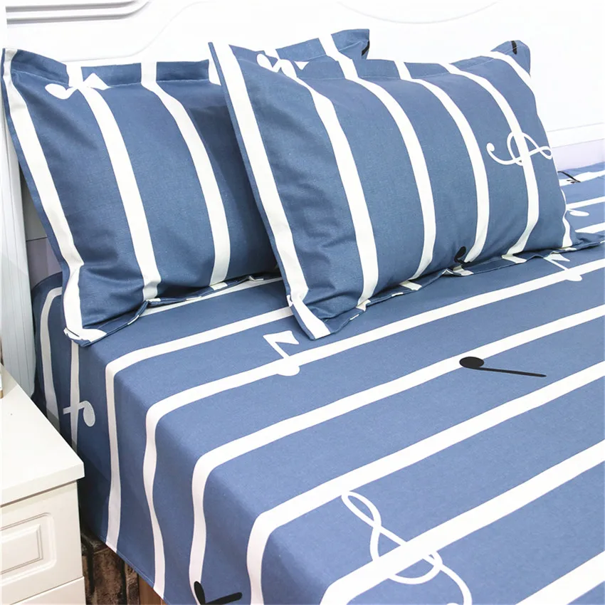 HMS 100x240 см хлопчатобумажная холщовая ткань материал для постельных принадлежностей, Наволочка на стол, подушка, занавеска в синюю полоску, музыкальная заметка 8331-1