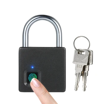 

Door Luggage Lock Fingerprint Smart Lock USB Rechargeable 2 Keys/10 Sets Fingerprints Waterproof Anti-Theft Security Padlock