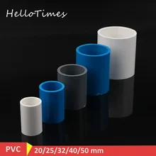 Tubo de pvc reto igual, 2 peças, 20 25 32 40 50mm, conector 2 vias, junção, jardim, tanque de irrigação adaptador de conector de tubulação de água