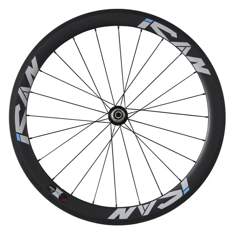 Clearance ICAN 700C 50mm clincher carbon wheels 23mm width UD matt road bicycle Powerway R13 black hubs CN spoeks carbon wheelset 50C 4 Clearance ICAN 700C 50mm clincher carbon wheels 23mm width UD matt road bicycle Powerway R13 black hubs CN spoeks carbon wheelset 50C 4