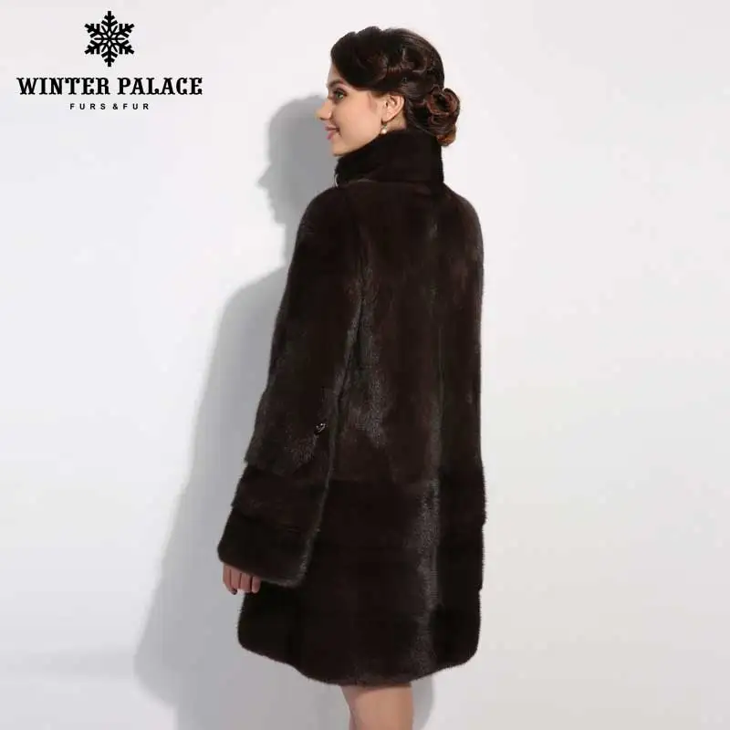 ЗИМНИЙ ДВОРЕЦ стиль меховой моды пальто, Натуральная Кожа, Мандарин Воротник, хорошее качество норки пальто, женщины природный пальто из меха