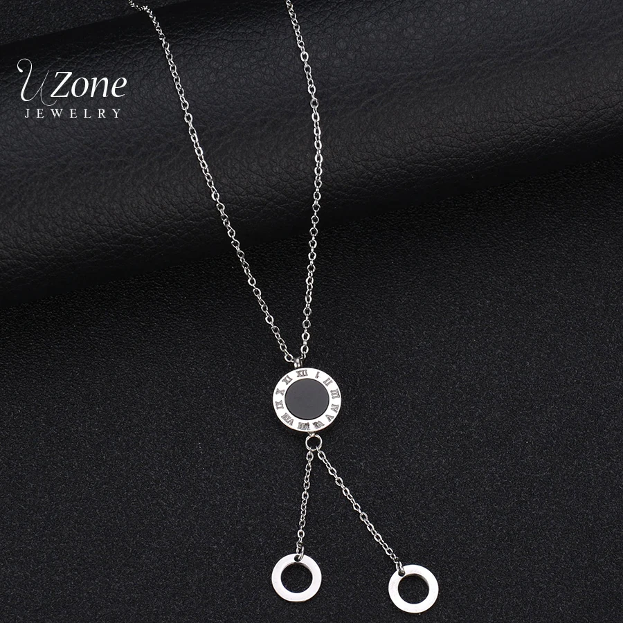 

UZone New Famous Brand Tassel Shell Necklace Stainless Steel Statement Necklace For Women Weeding Gift Bijoux