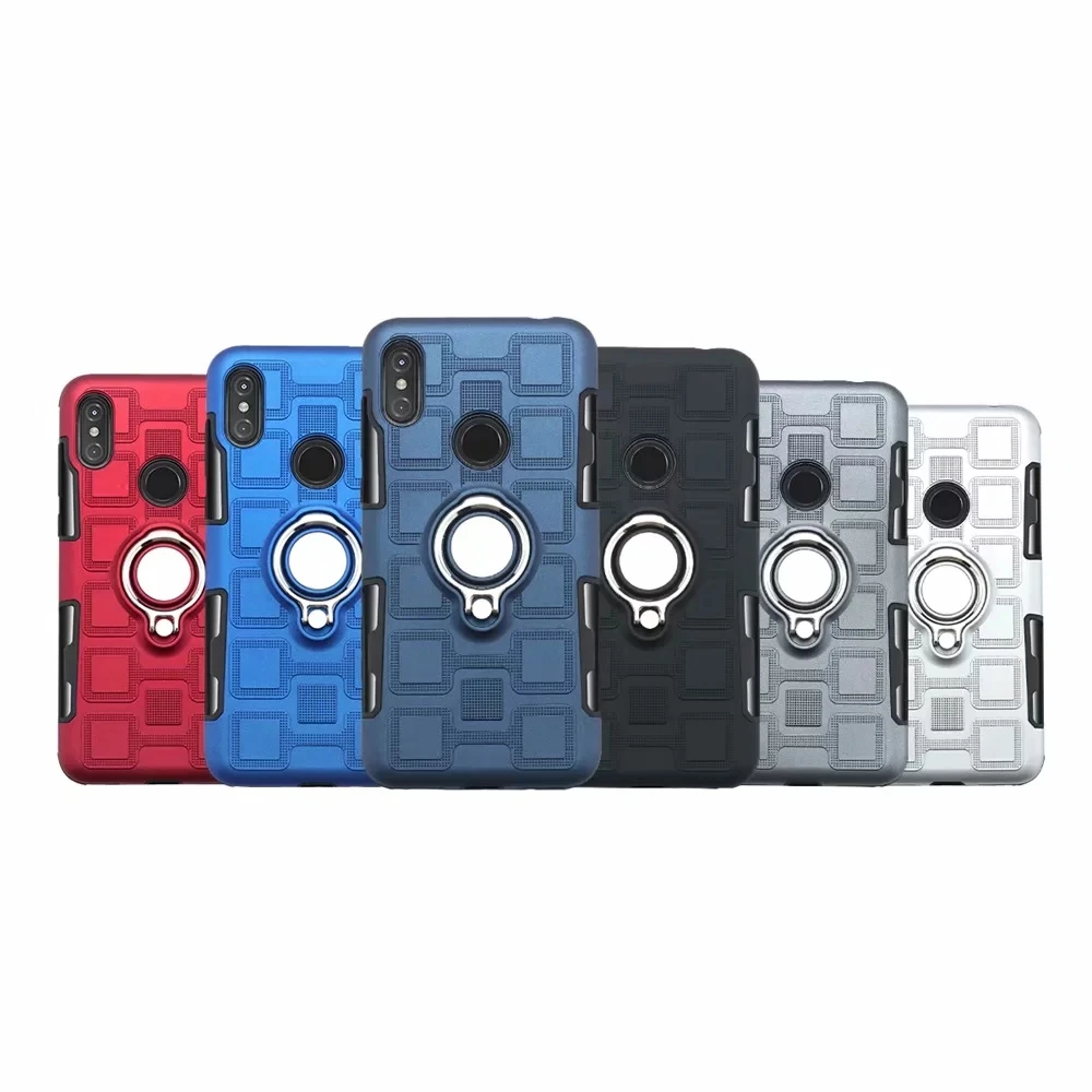 Чехол для Motorola Moto P30 Play One металлическое кольцо подставка из ТПУ + ПК 2 в 1 магнитный