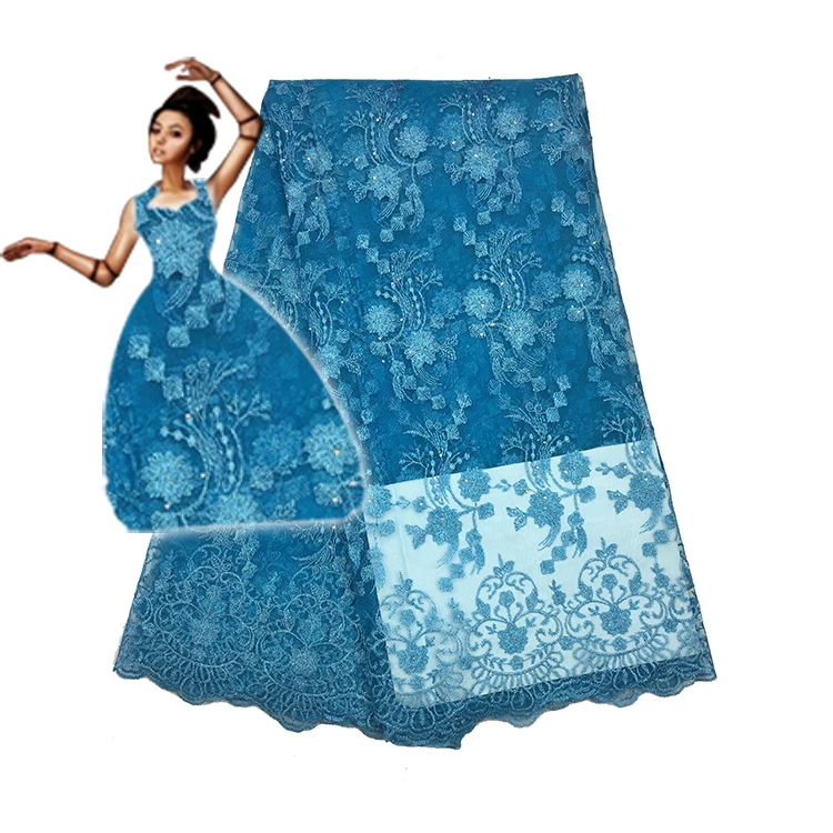 2016 High Quality Nigerian French Lace African Lace Fabric For Party Dress 5yards Lot FC1628 TFO