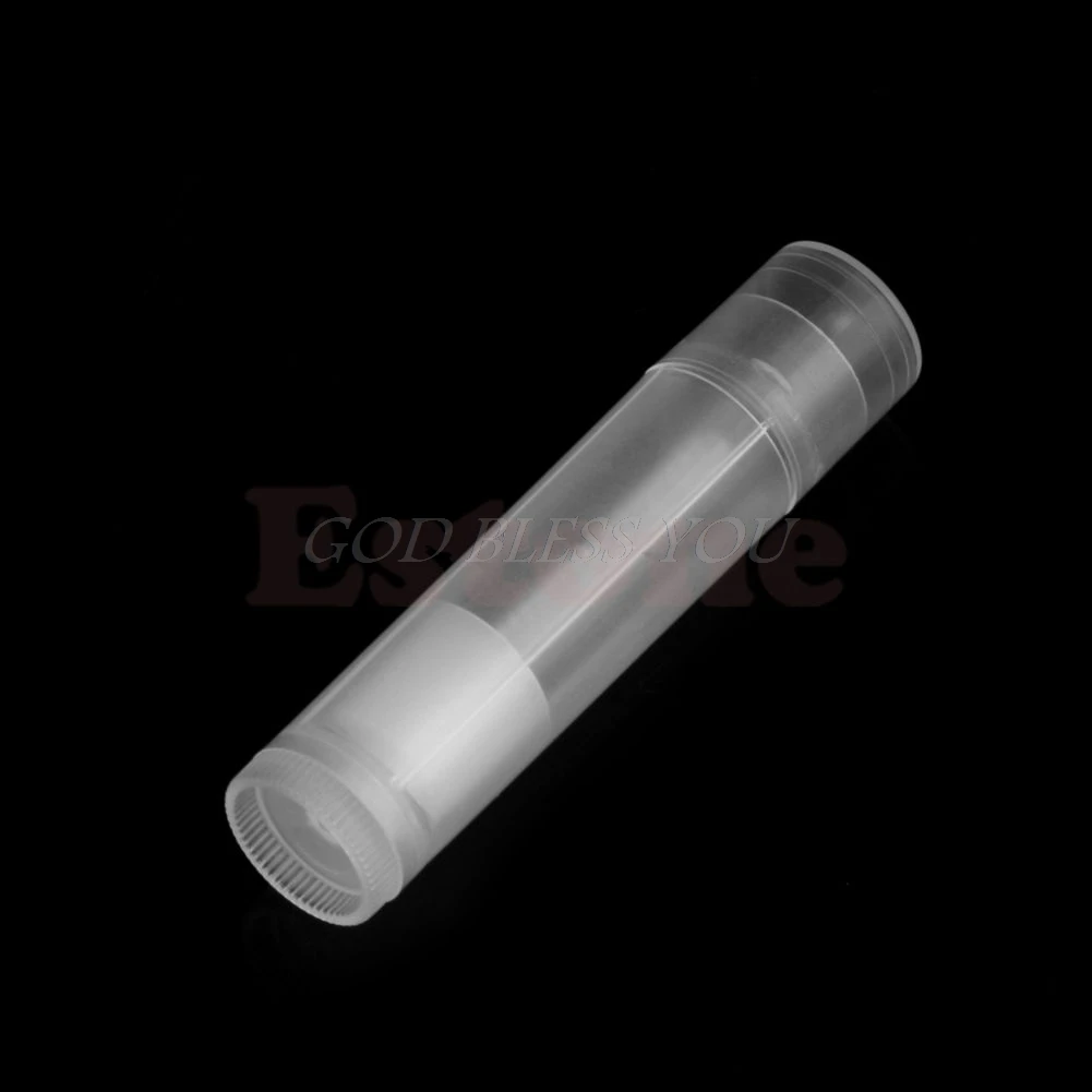 Clear Empty LIP BALM Tubes Containers Transparent Lipstick + Caps 10Pcs