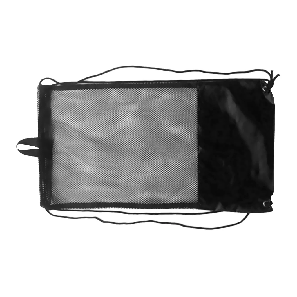 Adjustable Black Mesh Drawstring Bag for Snorkeling Scuba Diving Swim Fins Goggles Mask for Goggles Mask Regulator Fins Flippers