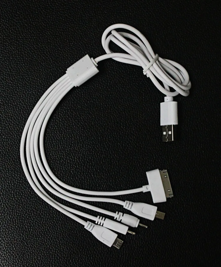 

100cm 1 to 5 Phone Cable Cord 1M 5 in 1 universal usb cables for mobile phones multi charger line For iPhone4 5 6 Samsung HTC