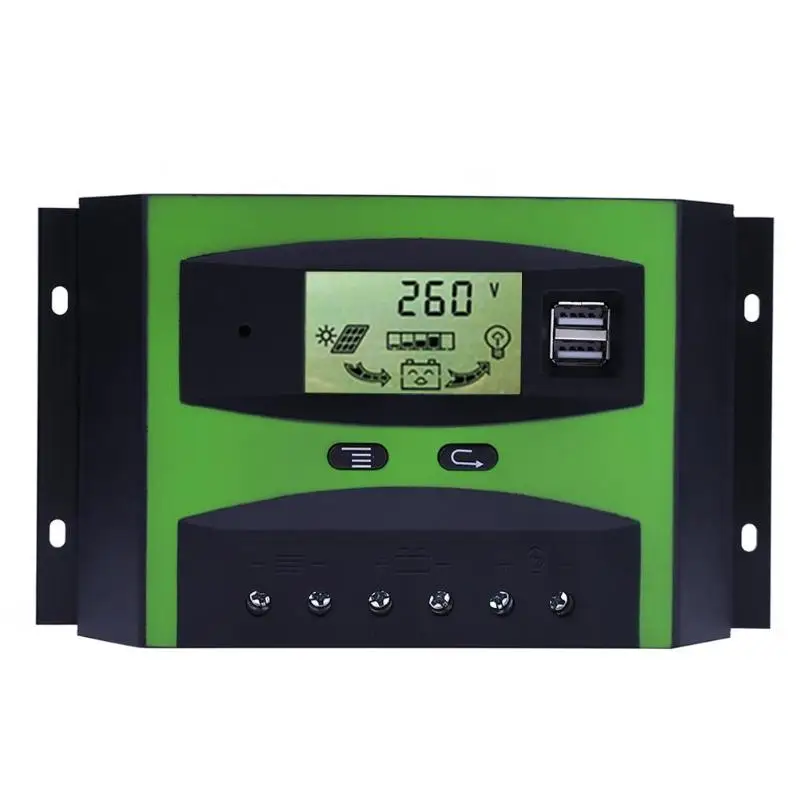 

30A 12V/24V LCD Display PWM Solar Panel Charge Controller Regulator With Dual USB Output Solar Controllers Electrical Equipment