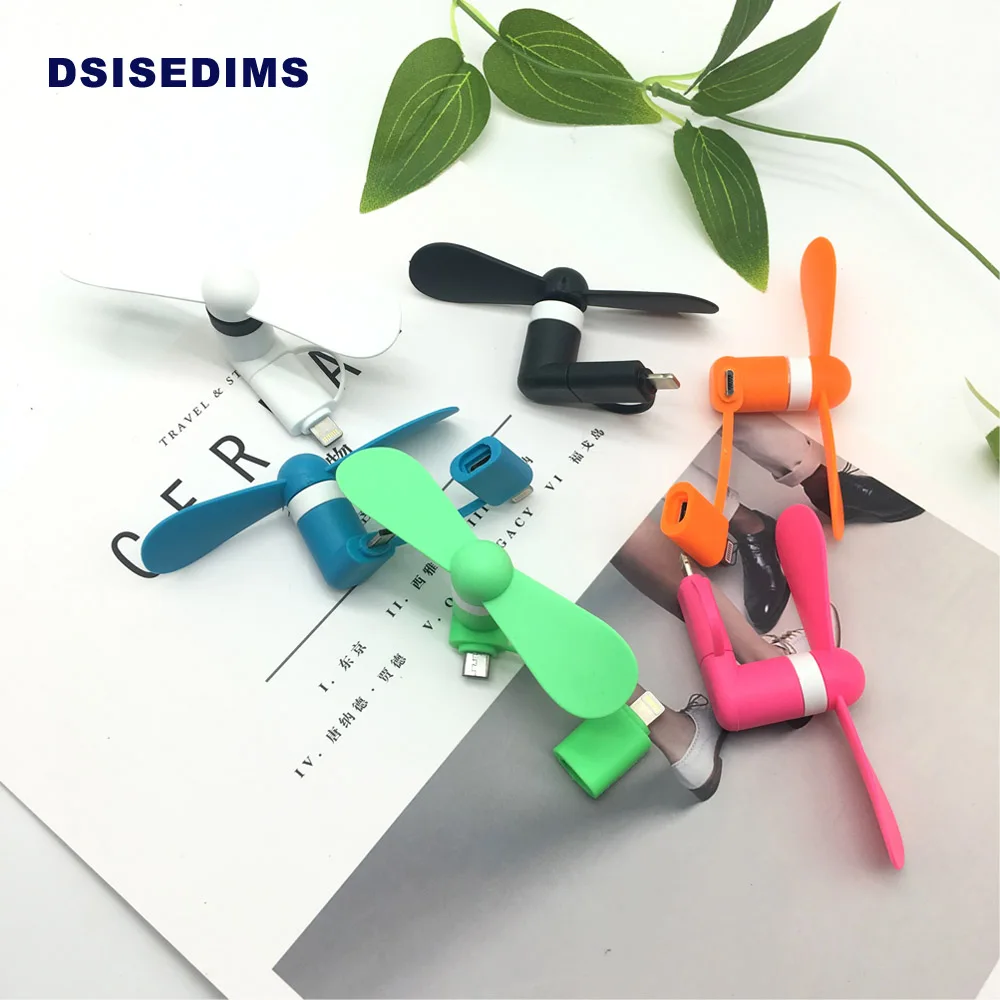 DSISEDIMS USB вентилятор портативный мини микро вентиляторы для iPhone 5 5S 6 6s 7 8 Android