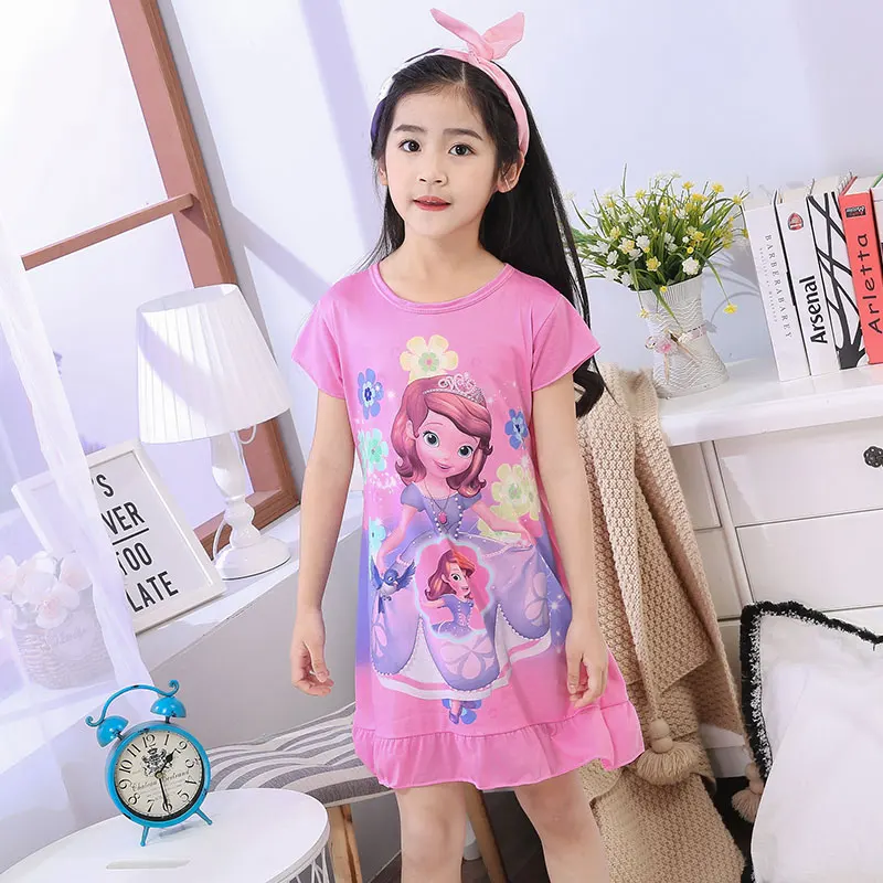 

New Listing 2019 Children pajamas Summer Dresses Girls Baby Pajamas Cotton Princess girl Nightgown Home Cltohing Girl Sleepwear