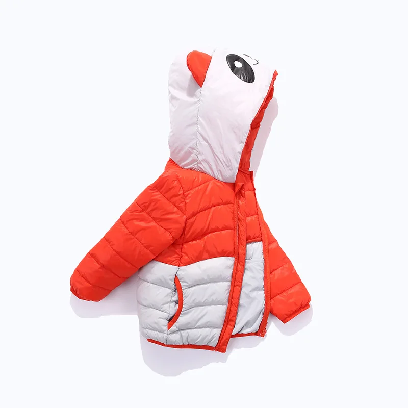

2017 new style children winter jacket lightweight Down & Parkas Cute panda hood girls winter coats fashion kids boy jackets