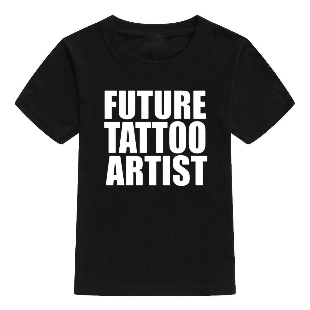 Future Tattoo Artist; Милая футболка для малышей; футболки с рисунком татуировки; Детская летняя модная футболка с рисунком; модная одежда для малышей