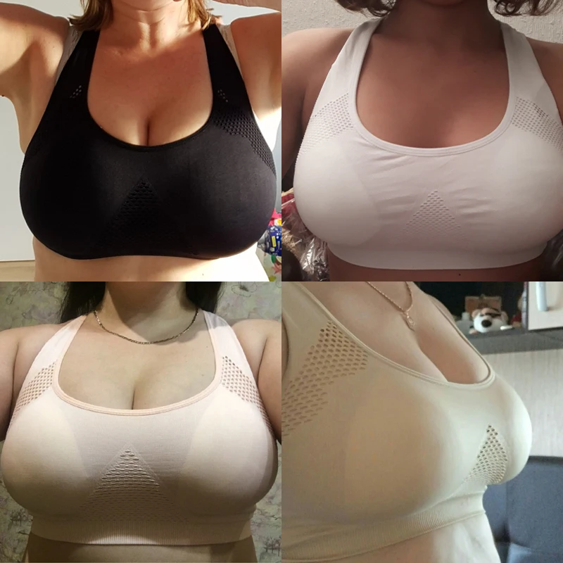 MAIJION Plus Size Women Stretch Breathable Yoga Sports Bra, Running Gym Padded Tops,Seamless Fitness Underwear Athletic Vest XXL