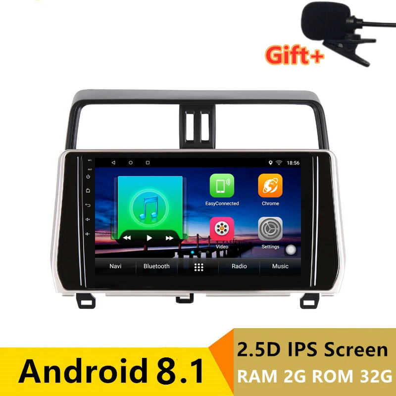 

10.1" 2G RAM 32G ROM Android Car DVD GPS Video player For Toyota Prado 2018 headunit audio car radio stereo navigation wifi