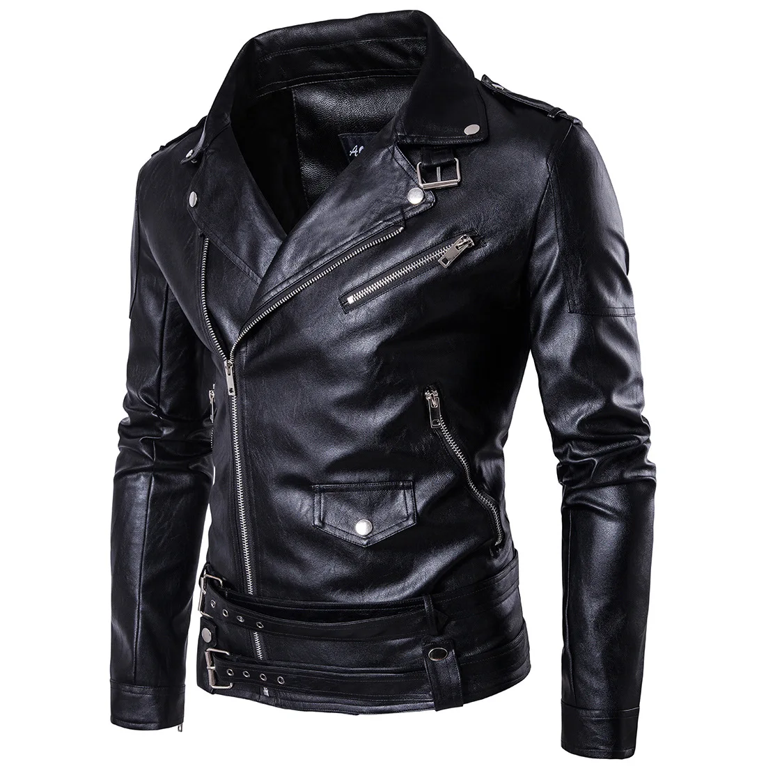 MarKyi, модная Роскошная мотоциклетная мужская кожаная куртка, хорошее качество, мужские кожаные куртки и пальто размера плюс, приталенный крой