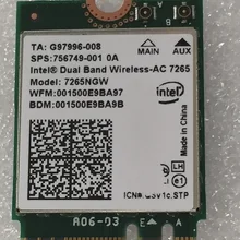 SSEA оригинальная новая беспроводная карта для Intel Двухдиапазонная Беспроводная-AC 7265 7265NGW wifi+ Bluetooth 4,0 802.11ac NGFF 867 Мбит/с