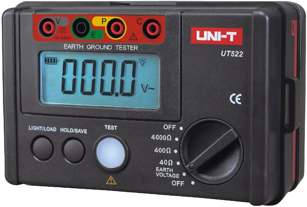 

UNI-T UT522 Digital Earth Ground Resistance Tester Lightning Rod Lightning Detector Low tester