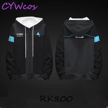 

Game Cosplay Detroit: Become Human Connor RK800 Cosplay Costume Daily Hoodies Winter Sweater Fashion Coat Plus Velvet Clothings