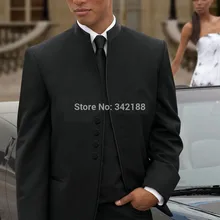 Новые брендовые Черные смокинги для жениха на четырех пуговицах, лучшие мужские для шаферов, мужские свадебные костюмы, Жених(куртка+ брюки+ галстук+ жилет