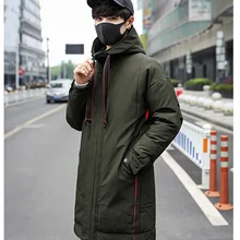 Новая мода Для мужчин пуховики Черный Зеленый Для мужчин; зимние пальто свободные Водонепроницаемый 90% утка вниз ужин теплый Для мужчин длинные парки
