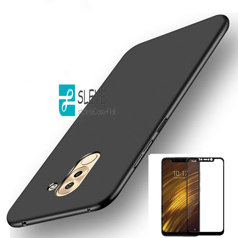 Pocophone F1Full защитный чехол Xiaomi F1 с полным закаленное стекло F 1 глобальная версия |