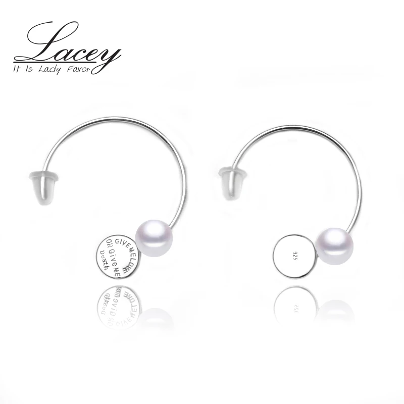 

Freshwater pearl earrings rings for women,round pearl ear rings 925 silver earrings jewelry fashion wedding gift