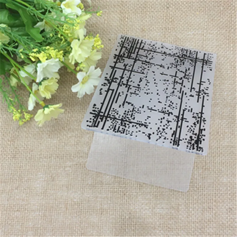 

PLASTIC EMBOSSING FOLDER dots line rain abstract code DIY scrapbook album card gift packing decoration cutting dies paper craft