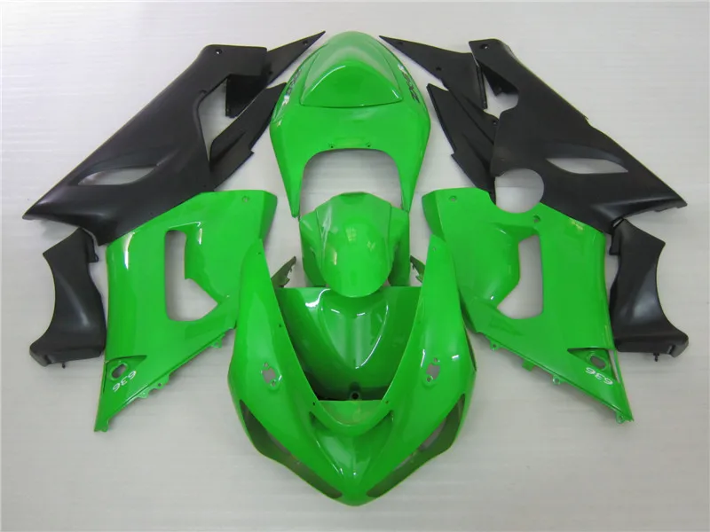 Новый комплект пластиковых обтекателей для Kawasaki ninja ZX6R 05 06 Обтекатели зеленого и