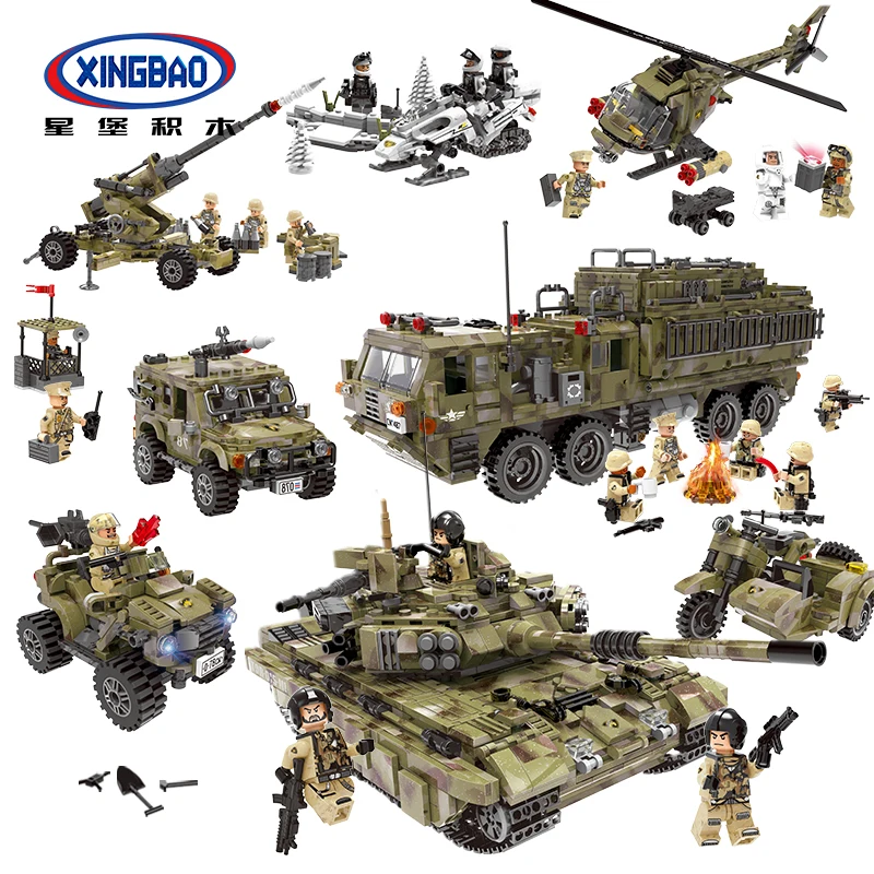 

2019 Compatible Legoed Military Army World War 2 Tank Helicopter Building Blocks Battlefield Figures Ww2 Children Boys Toys