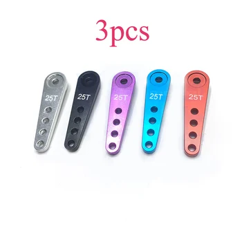

3PCS RC Boat Servo Rocker Arm 25T Futaba Servo Steering Arm Extended Type Aluminum Alloy Suspension Arms L37mm 5 Color Available