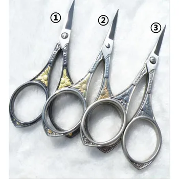 

Stainless Steel Tailor's Sewing Scissors Cutting Household DIY,Classical Gold Flower Pattern Hi-Q Steel Sewing,10Pcs
