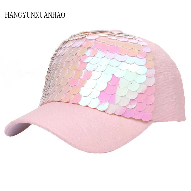 Baseball Cap FGor Women Pink Fish Scale 
