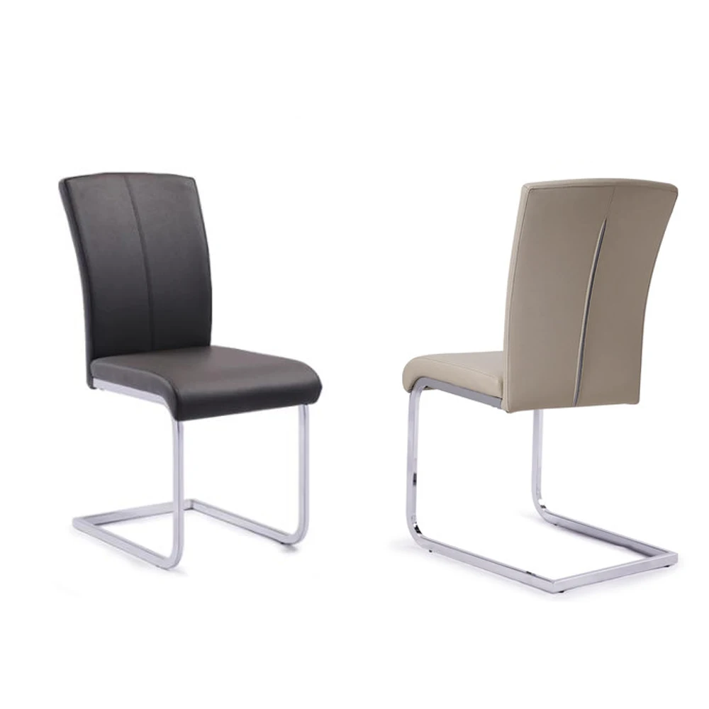 New Fashion European dining chair Stainless PU leather dining chair leisure back chair hotel furniture living room dining chair