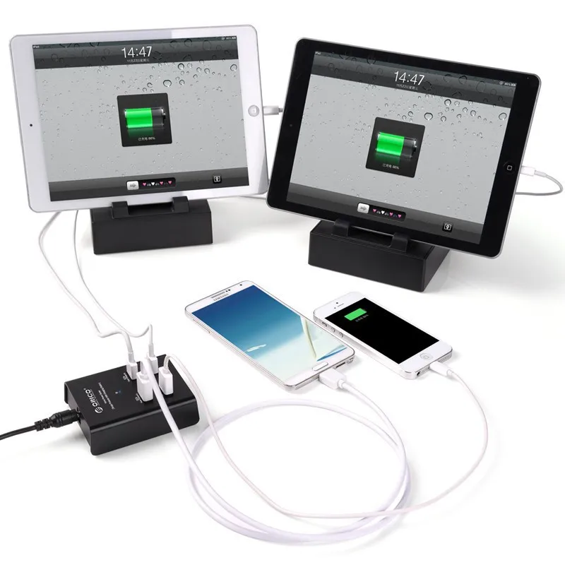 ORICO 4 Port USB Charger With Power Adapter Home Power Center Surge Protector With Charging Station For Phone Tablet Smart Watch