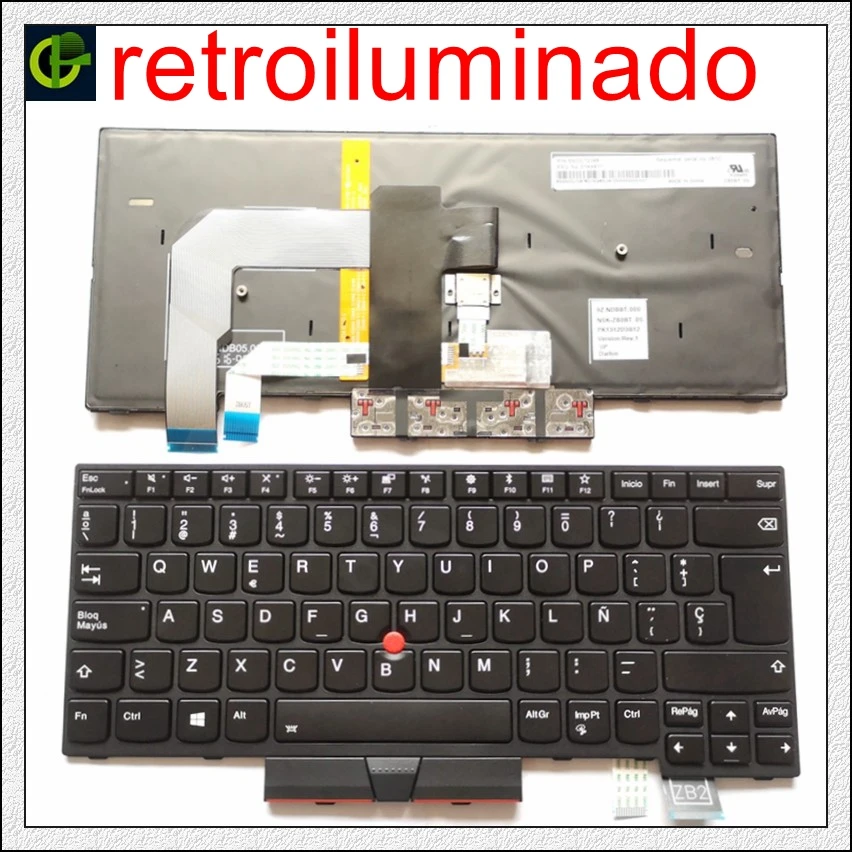Испанская клавиатура с подсветкой для lenovo ThinkPad A475 T470 FRU 01AX364 01AX405 01AX446 PN SN20L72726 PK1312D1A00 латинский SP LA